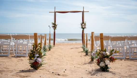 Beach elopement package